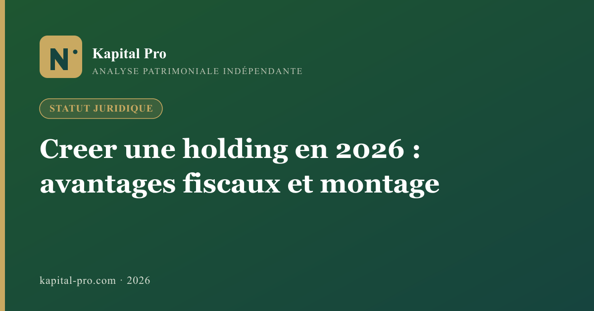 Intégration fiscale 2026 : conditions et avantages IS pour la holding - Kapital Pro